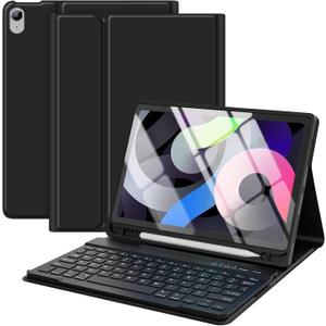 TaIYanG for iPad Air 11 inch M2 Case with Keyboard 10.9 inch for iPad Air 5 2022/iPad Air 4th Gen Keyboard Case with Pencil Holder, Wireless Keyboard for Air 11" M3/M2 (2025/2024)/iPad Air 5/4 (Black)