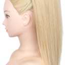SEIKEA Cheer Ponytail Hair Piece, 18" Straight Cheerleader Hairpiece Ponytail Extension for Cheer Competitions, Dance, Costume, Dress up, Soft Natural Look for Teens Girls Light Blonde/Blonde