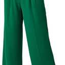 Wide Leg Pants | High Waisted Trousers with Pockets | Comfortable Work & Business Casual Pant (Beige, S)