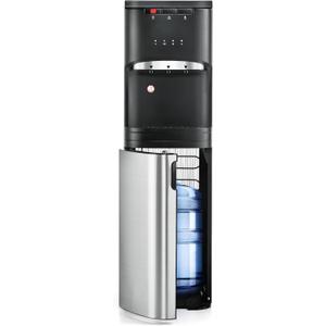 Euhomy Self Cleaning Bottom Loading Water Cooler Dispenser, with UV Lights Stainless Steel Water Cooler for Home, Office, Living Room, 3 Or 5 Gallon BottleBlack