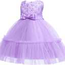TUIJI Girls Christmas Dress Lace Flower Girl Wedding Prom Pageant Birthday Party Toddler Girl Formal Dress
