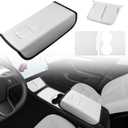 Center Console Cover 3Pcs Designed for Tesla Model 3/Y 2021-2025(Not for Model 3 Highland/Model Y Juniper),Center Console Accessories for Model 3/Y Interior White
