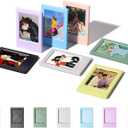 Rieibi (7 Pack 3 Inch Mini Photo Frame - Picture Frame Set for instax Mini 99/40/Evo/12/11/9/8/7+ Film/polaroid - 2x3 Small Photo Frame for Table Decoration