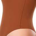 HeyNuts Women's Double Layer Ultra Soft Spaghetti Strap Scoop Neck Sleeveless Bodysuit, Backless Causal Tank Tops