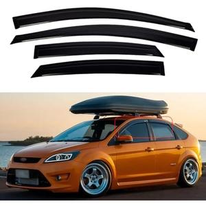 AceRide Window Visors Compatible with 2008-2011 Ford Focus Sedan，Rain Guards Sun Shields Window Deflector，Tape-On Style，4PCS