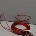 Petest 40ft Tie-Out Cable with Crimp Cover for Heavy Dogs Up to 125 Pounds (Black & Red)