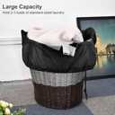 2 x 2 Pack Heavy Duty Large Laundry Bag 28x45 inch Extra Hamper Bag Dirty Clothes Organizer Drawstring Cloth Laundry Bag for Travel Camp Home College Dorm Drying Do Not Exceed 176 Black