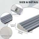 ESUFEIR 196" Wedge Sliding Window Weather Stripping Door Gap Filler,Adhesive Window Insulation for Winter Door Seal Strip,Soundproof Foam Tape for Frame,Gray