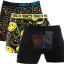 Boxer Brief Shorts - Anti Theft, Pickpocket Proof, Travel Pocket Underwear (XX-Large, All-stars 3 Pack)