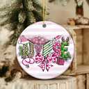 10 x Nurse Ornament 2025  White Elephant Gift for Nurse, Festive Ceramic Ornament with Medical Symbols & Holiday Artwork  Stethoscope, Syringe, Bow & Santa Hat  Gift for Healthcare Workers