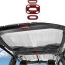 RT-TCZ for Jeep JL Red Carbon Fiber Dome Light Cover Trim for Jeep Wrangler JL Gladiator JT 2018-2023 Red Carbon Fiber Interior Accessories 3pcs