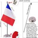 2 Pack France French Desk Flags, Small Mini France French Table Flag,Miniature International World Country Desktop Flags,Festival Events Celebration,Office decoration