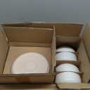 Plates and Bowls Sets, Dinnerware Sets for 4, 12 Pieces Scratch Resistant Dishware Dishes Set, Ceramic Kitchen Dinner Set, Porcelain & Microwave and Dishwasher Safe, Cream White