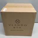 VLANDO Makeup Organizer Countertop,Large Vanity Organizer PU Leather Make up Storage with 4 Drawers Perfume Organizers Cosmetic Display Case for Lipstick,Brushes,Bedroom-Beige