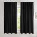 NICETOWN 100% Blackout Linen Curtains 84 inches Long 2 Panels, Thermal Insulated Curtains with Liners for Bedroom, Farmhouse Style Privacy Window Draperies for Living Room, Burlap, W42 per Panel