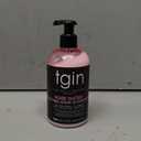 tgin Rose Water Smoothing Leave In Conditioner for Curly, Coily and Wavy Hair, with Acai Berries, Moisturizes and Detangles Dry, Brittle Hair, 13 oz