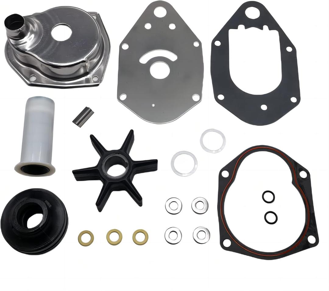 47-812966A11 Water Pump Impeller Kit with 47-19453T Impeller for Mercury Mariner Force Outboards 30 40 50 60 70 HP Boat Motor 47-812966A12