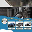 YOCTM Front Rear Door Organizer Tray For 2018 2019 2020 2021 2022 2023 2024 Jeep Wrangler JL 4XE JLU Rubicon Sport Sahara Gladiator JT Interior Storage Accessories Black (Front Door + Rear Door)