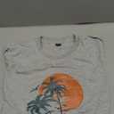 ODIZLI Mens Summer T-Shirts Short Sleeve Tropical Palm Trees Beach Island T-Shirt Crew Neck Basic Tee Shirts (X-Large, Gray)