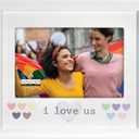 Malden International Designs 4x6 I love us LGBTQ+ White Picture Frame