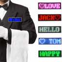 LED Name Badges Business Card Badges Business Card Screen Scrolling for Restaurant Shop Party Bar led Name Board(Blue)