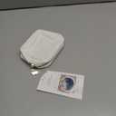 Wandering Nature Small Makeup Bag for Purse Mini Make up Pouch Cute Cosmetic Pouch for Women with Slip-in Pockets Matte Leather, Milky White