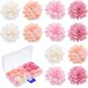 Xuhal 36 Pcs Cute Flower Magnets Set Flower Fridge Magnets Funny Refrigerator Whiteboard Stickers for Office Kitchen Door Decoration Supplies, 4 Colors