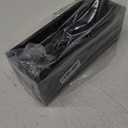 Mail Organizer Mail Holder Countertop with 2 Slots, Wood Mail Basket for Wall Table Desk, Envelope Bill Holder for Home Office Decor (Black)