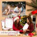 2 x 8"x10" Christmas Wish List Secret Santa Gift Exchange Card - 20PCS Double-side Christmas Questionnaire Cards - Home, Office, Classroom Xmas Holiday Party Gift Idea For Family, Friends, Coworkers - A01