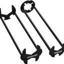 2pcs Basin Wrench Multifunctional Sink Wrench 7 Sizes Faucet Tool Four-jaw Hex Spanner Universal Plumbers Tool for Tight Spaces Kitchen Bathroom Home