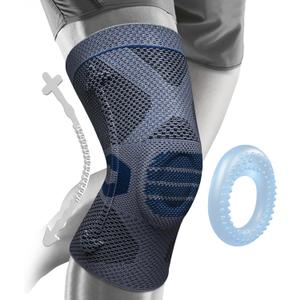NEENCA Professional Knee Brace for Pain Relief, Medical Knee Compression Sleeve, Knee Support with Horizontal Knit Tech for Meniscus Tear, ACL, Arthritis, Joint Pain, Runner, Workout (X-Large, Upgraded Version - Navy Blue)