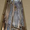 5 Arm Candelabra with Acrylic Lampshade Set of 4 Gold Candelabra for Wedding Table Birthday Party Home Decoration 39.4'' Candle Holder Fit LED Taper Candles