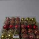Christmas Ornaments Balls - 30 Pcs 2.4 Inch Shatterproof Plastic Christmas Balls Sets, Red & Gold Small Christmas Tree Balls Hanging Ornaments for Holiday Wreath Party Christma Tree Decor 2 Pack