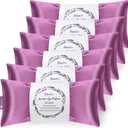 Lavender Eye Pillow for Relaxation, Yoga, Sleeping, Weighted Eye Mask Heated for Headache, Sinus, Dry Eye Relief, Moist Heat Eyes Compress, Meditation Accessories with Aromatherapy, Pack of 6