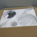 46 Inch Modern Ceiling Fans with Lights, Flush Mount Ceiling Fan with Light and Remote/APP Control, 5 Reversible 6 Speeds Curved Blades, 3 CCT Dimmable Lights for Bedroom, White