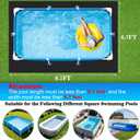 9.7x6.7ft Rectangular Pool Liner Pad for Above Ground Swimming Pools,Thickened Under Pool Mat Padding,Pools Bottom Liner Protector to Prevent Punctures & Extend Liner Life