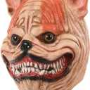 Scary Dog Mask for Adults  Realistic Latex Animal Full Head Mask for Halloween Cosplay Party Costume Props