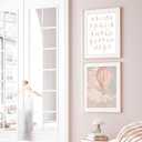 JarThenaAMCS 10Pcs Nursery Wall Art Baby Girl Room Decor Watercolor Pink Wall Art Prints Decor Rabbit Bunny Swan Butterfly Paper Posters for Toddler Bedroom Playroom, 8 x 10 Inch, Unframed