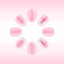 Medium Square Press on Nails French Tip False Nails with Leopard Print 3D Flower and Stars Designs Fake Nails Embossed Acrylic Nails Full Cover Stick on Nails for Women 24 Pcs (P-13, M-13)