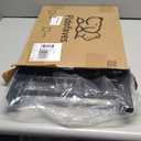 Dog Gate Indoor,18"-45" Adjustable Extra Wide Metal Short Dog Gate to Step Over, 14" Tall Small Pet Gate with 3 Extension Kits, Pressure Mounted for Doorways & Stairs Black