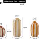 UniCasa Small Ceramic Vase Set of 3 for Pampas, Dried or Fresh Flowers