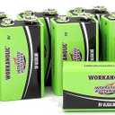 Interstate Batteries 9 Volt Alkaline Battery (12 Pack) All-Purpose 9V High Performance Batteries - Workaholic (DRY0196)