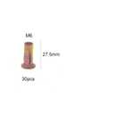 30pcs M6 Multi-Grip Rivet Nut, Pre-Bulbed Zinc-Plated Flat Head Shank Threaded Insert Nut Gold Finish Nut for Industrial Construction Fasteners