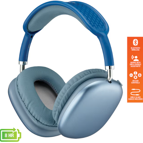 ILive Over Ear BT Headphones Light Blue