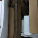 Nathan James Gracie Modern Counter Height Bar Stool with Back, Counter Stool Upholstered Chair with Natural Textured Linen and Brushed Wooden Legs, Cream Boucle/Dark Brown