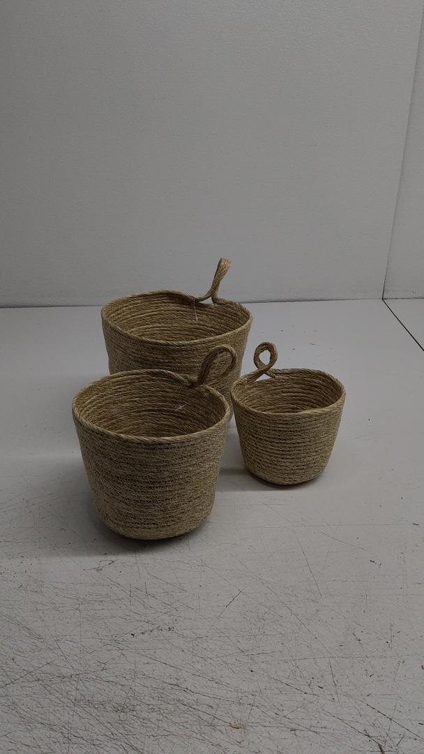 Woven Rattan Basket 3Pcs