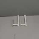 2 Pack Adhesive Curtain Holdbacks - No Drill Curtain Tie Backs & Hooks (White)