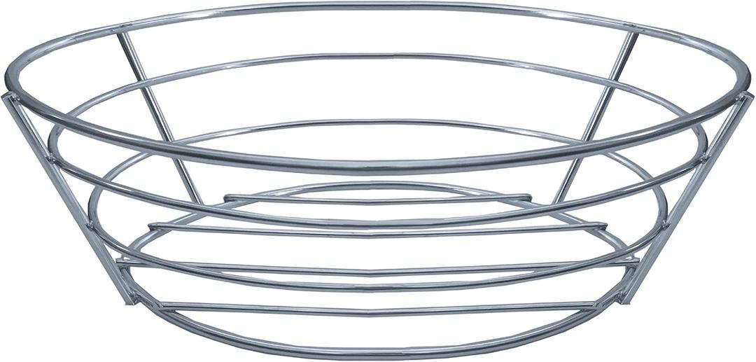 CUISINOX Stainless Steel Wire Bread and Fruit Basket, Oval - 8.5" x 6"