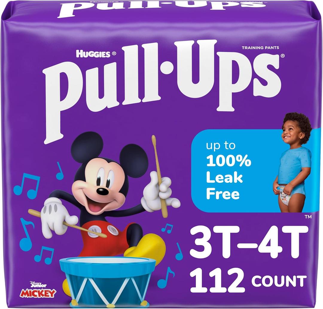 Pull-Ups Boys' Potty Training Pants, 3T-4T (32-40 lbs), 112 Count (4 Packs of 28)