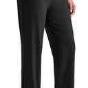 G4Free ShiftReady Womens Ankle Dress Yoga Pants with Pockets Stretchy Business Casual Slacks Work Trousers Travel Pant (Large, Black)